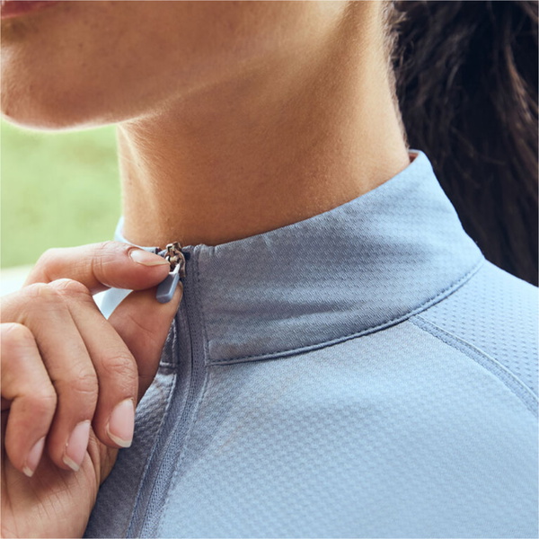 Dublin Womens Breathable Long Sleeve Riding Top 1027709 - Blue Fog